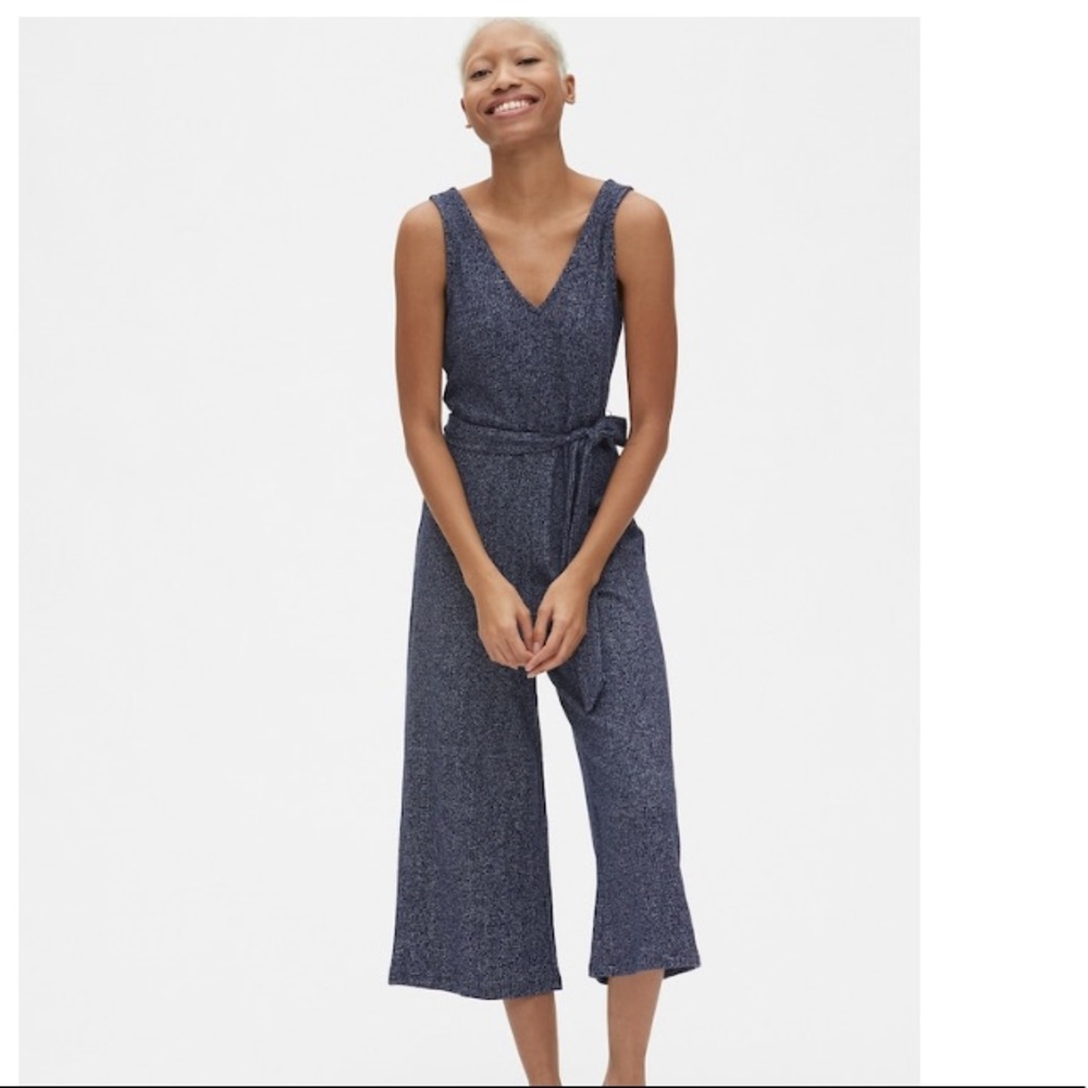 FINAL PRICE ribbed knit v-neck jumpsuit